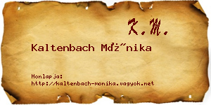 Kaltenbach Mónika névjegykártya
