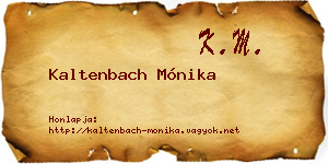 Kaltenbach Mónika névjegykártya